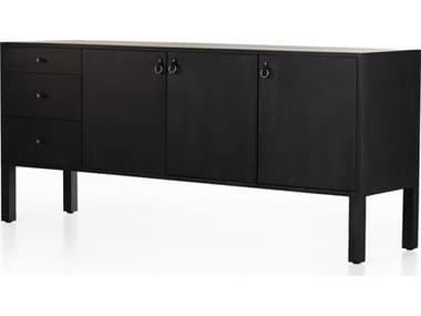 Four Hands Fulton Isador Black Wash Poplar  Wood Sideboard FS223759002