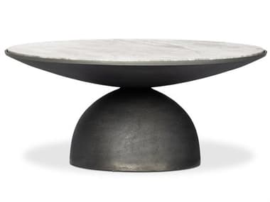 Four Hands Marlow Corbett 35" Round Marble Coffee Table FS224138003