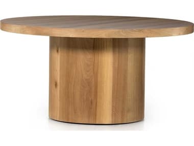 Four Hands Wesson Hudson 60" Round Wood Natural Yukas Dining Table FS224372003