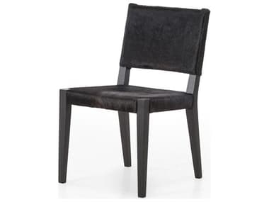 Four Hands Caswell Villa Dark Hair on Hide Upholstered Beech Wood Dining Chair FS224455002