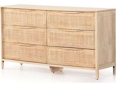 Four Hands Prescott Sydney Natural Cane 6 Drawer Dresser FS224923005