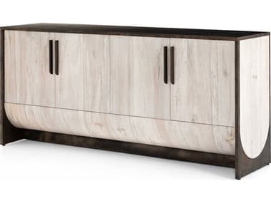 Four Hands Wesson Loros 71'' Oak Wood Distressed Iron Bleached Spalted Sideboard FS225045001