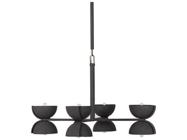 Four Hands Hutton Santorini Matte Black Plaster  Chandelier FS225206003