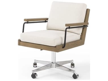 Four Hands Ashford Beige Upholstered Adjustable Computer Office Chair FS226003001