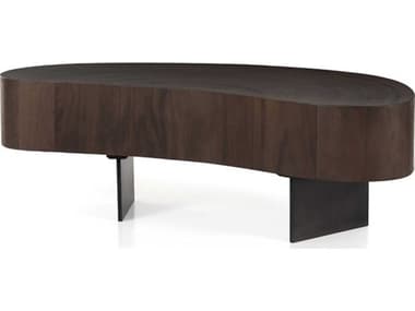Four Hands Wesson Avett 49" Wood Gunmetal Smoked Guanacaste Oyster Coffee Table FS226030002