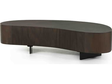 Four Hands Wesson Avett 49" Wood Gunmetal Smoked Guanacaste Oyster Coffee Table FS226031002