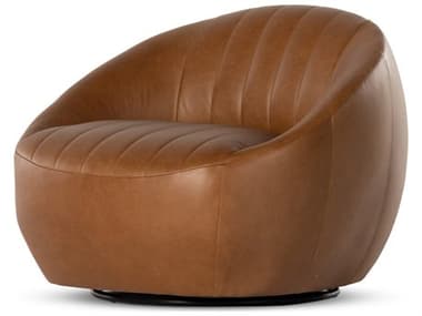 Four Hands Belfast Audie Heirloom Sienna Leather Swivel Chair FS226408005