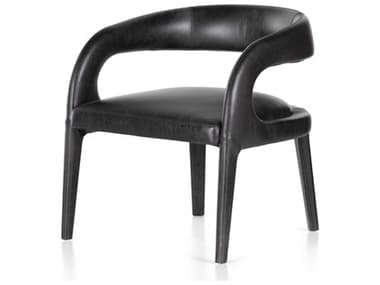 Four Hands Townsend Hawkins 26" Black Leather Accent Chair FS226537004