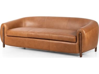 Four Hands Caswell Lyla Valencia Camel Leather Sofa FS226555010