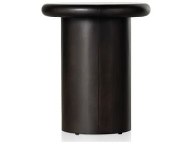 Four Hands Bolton Zach Charcoal Parawood Solid Round Wood End Table FS226636006