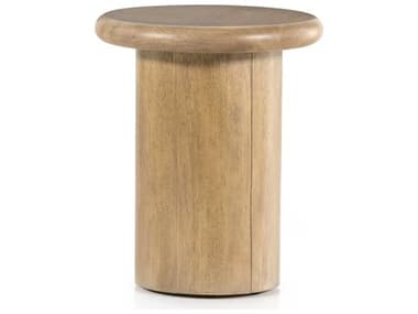 Four Hands Bolton Zach 17" Round Burnished Parawood End Table FS226636007