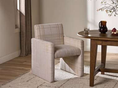 Four Hands Grayson Kima Beige Upholstered Arm Dining Chair FS226782006