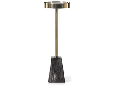 Four Hands Palu Galen Dark Petrified Wood Round End Table FS227725002