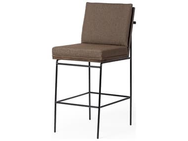 Four Hands Westgate Crete FIQA Boucle Cocoa Upholstered Ash Wood Bar Stool FS228057018