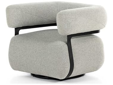 Four Hands Bina Gareth Swivel 37" Gray Fabric Accent Chair FS228252002