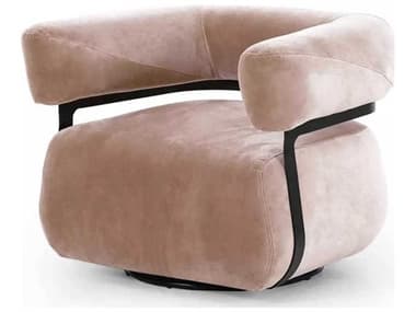 Four Hands Bina Gareth Swivel 37" Pink Fabric Accent Chair FS228252004