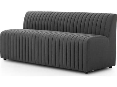 Four Hands Grayson 72" Fiqa Boucle Charcoal Black Fabric Upholstered Accent Bench FS228674003