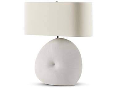 Four Hands Ryker Busaba Textured Matte White Porcelain Ceramic LED Table Lamp FS229615002