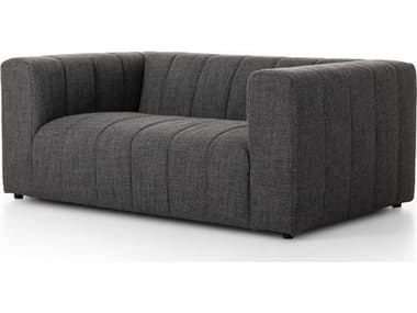 Four Hands Grayson Langham Saxon Charcoal Upholstered Channeled Sofa FS230000007