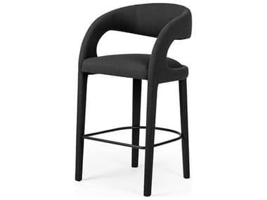 Four Hands Townsend Hawkins FIQA Boucle Charcoal Upholstered Bar Stool FS230067040