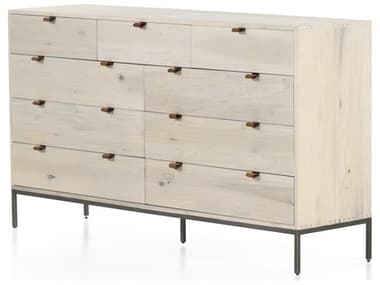 Four Hands Fulton Trey Dove Poplar  Wood 9 Drawer Dresser FS230300003