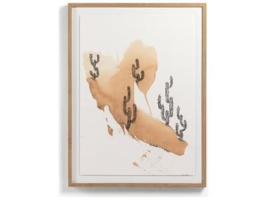 Four Hands Art Studio Into The Desert by Santhosh Ch Vertical Grain White Oak  Canvas Wall Art FS230478003