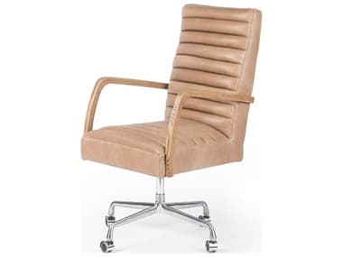 Four Hands Abbott Bryson Palermo Drift Leather Channeled Desk Chair FS230607002