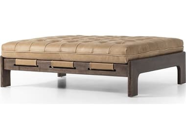 Luxecor Globetrotter Halston Brown Leather Ottoman LXCGLB31149