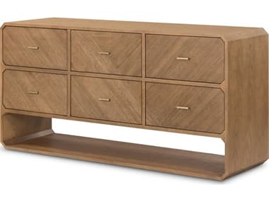Four Hands Bolton Caspian 60" Wide 6-Drawers Natural Ash Wood Dresser FS231263001