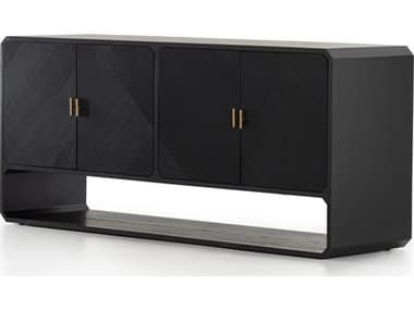 Four Hands Bolton Caspian Black Ash Veneer Ash Wood Sideboard FS231265002