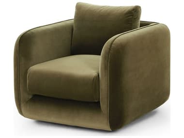 Four Hands Grayson Malakai Swivel 36" Green Fabric Accent Chair FS231360002