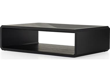 Four Hands Bolton Caspian Black Ash Rectangular Wood Coffee Table FS231405002