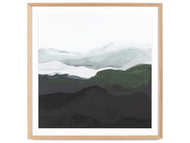 Four Hands Art Studio Emerald Land by Dan Hobday Vertical Grain White Oak  Canvas Wall Art FS231509002