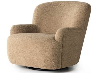 Four Hands Norwood Kadon Swivel 35" Beige Fabric Accent Chair FS231717001