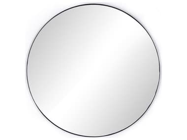 Four Hands Marlow Georgina Iron Matte Black Round  Mirror FS232361002