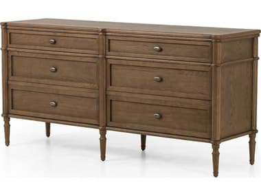 Four Hands Collins Toulouse Toasted Oak  Wood 6 Drawer Dresser FS232861001