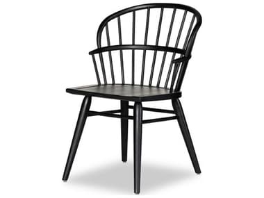 Four Hands Keston Connor Ash Wood Black Side Dining Chair FS232921001