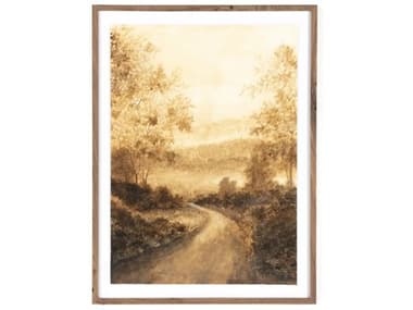 Four Hands Art Studio Serene I by Aileen Fitzgerald Rustic Walnut  Canvas Wall Art FS233143003