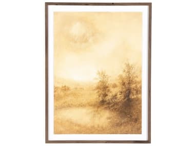 Four Hands Art Studio Serene IV by Aileen Fitzgerald Rustic Walnut  Canvas Wall Art FS233144003