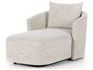 Four Hands Farrah Centrale 39" Merino Cotton Gray Fabric Upholstered Chaise Lounge FS233370001