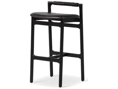 Four Hands Allston Baden Sonoma Black Leather Bar Stool FS233519005