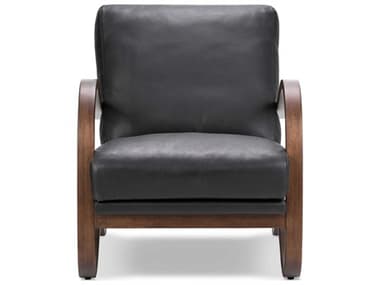 Four Hands Bolton Paxon Black Leather Accent Chair FS234043001