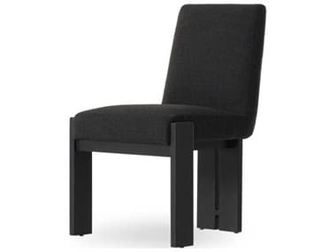 Four Hands Ashford Roxy Solid Wood Black Fabric Upholstered Side Dining Chair FS234178003