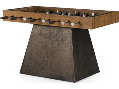 Four Hands Wesson Aged Grey / Metal Aluminum / Polished Nickel / Natural Brown Guanacaste Foosball Table FS234227001
