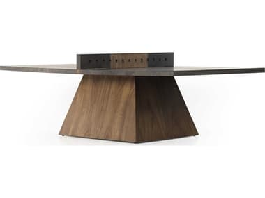 Four Hands Wesson Natural Brown Guanacaste / Natural Brown Oyster Guanacaste / Light Natural / Aged Metal Ping Pong Table FS234228002