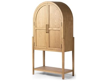 Four Hands Irondale Tolle Drifted Oak Solid Oak Wood Bar Cabinet FS234848002