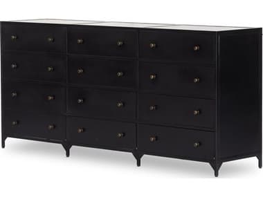 Luxecor Globetrotter  Black 12 Drawer Dresser LXCGLB31192