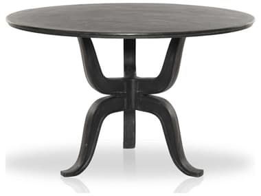 Four Hands Marlow Pravin 48" Round Metal Aged Grey Dining Table FS235092001