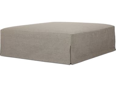 Four Hands Solano Laskin 52" Alessi Fawn Washed Brown Fabric Upholstered Ottoman FS235157004