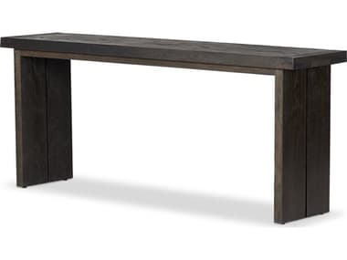 Four Hands Bennett Warby Worn Black Veneer Console Table FS235177003